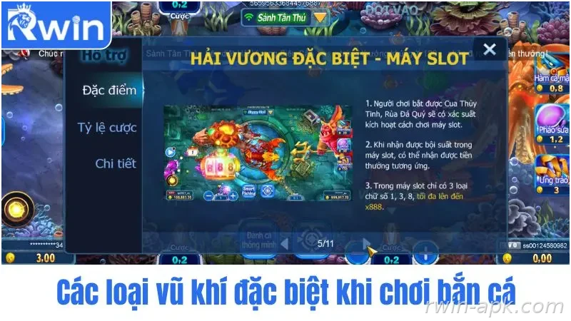 Các loại vũ khí trong game